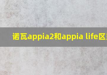 诺瓦appia2和appia life区别